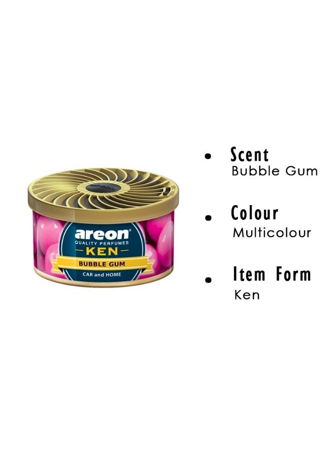 معطر جو للسيارة برائحة علكة الفقاعات من أريون كين، عبوة 35 غرام، مناسب للسيارة والمنزل، غطاء قابل للتعديل، رائحة تدوم طويلاً، مزيل للروائح، معطر داخلي، برائحة علكة الفقاعات الحلوة، مناسب لجميع الأحوال الجوية، وسادة من الألياف العضوية، مقاوم للانسكابات والدخان وروائح الحيوانات الأليفة، للاستخدام على لوحة القيادة - Image 2